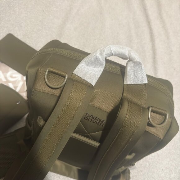 Dagne Dover Indi Olive Green Neoprene Diaper Backpack With Changing Mat NWOT - Picture 5 of 13